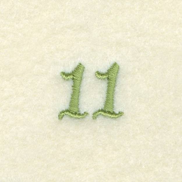 Picture of Number 11 Flower Clock Machine Embroidery Design