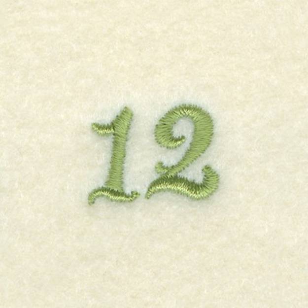 Picture of Number 12 Flower Clock Machine Embroidery Design