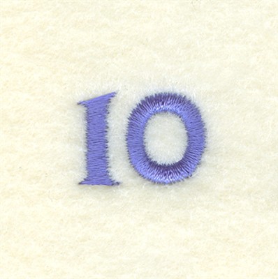 Clock Number 10 Machine Embroidery Design