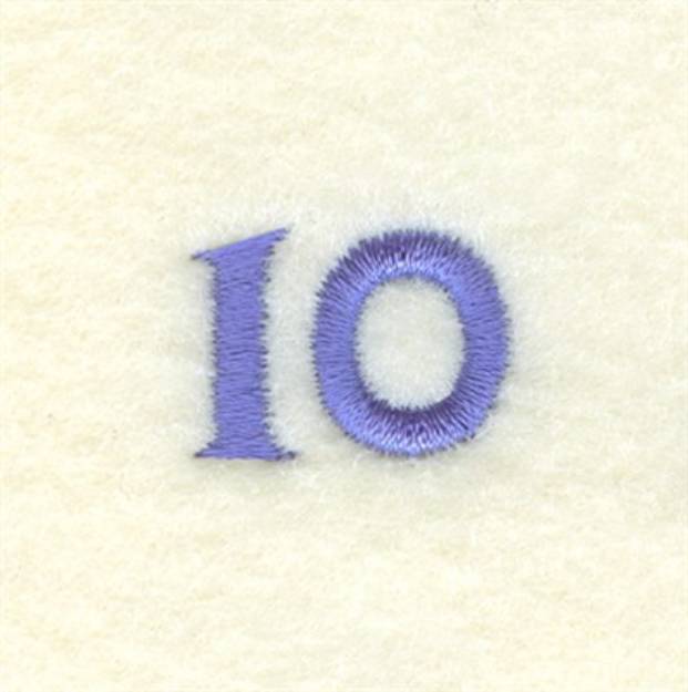 Picture of Clock Number 10 Machine Embroidery Design