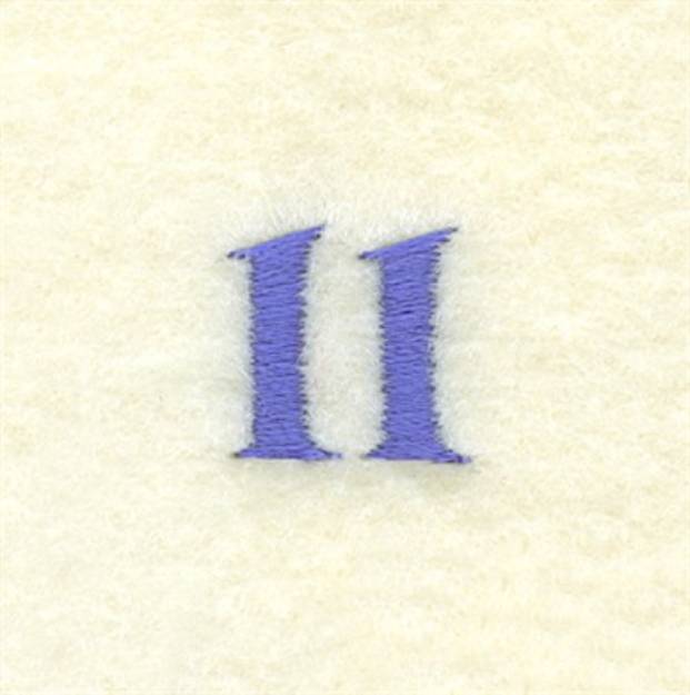 Picture of Clock Number 11 Machine Embroidery Design