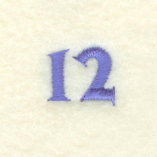 Picture of Clock Number 12 Machine Embroidery Design