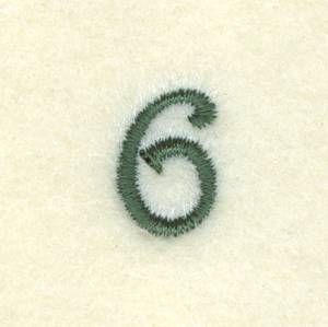Picture of Sewing Clock Number 6 Machine Embroidery Design