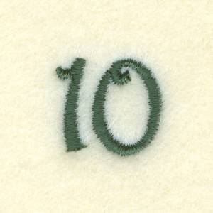 Picture of Sewing Clock Number 10 Machine Embroidery Design