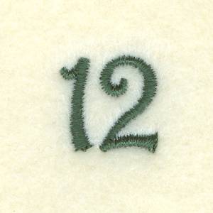 Picture of Sewing Clock Number 12 Machine Embroidery Design