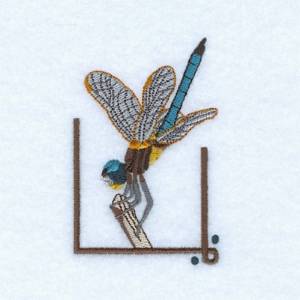 Picture of Dragonfly Corner Machine Embroidery Design