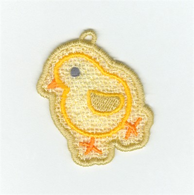 Chick  Lace Charm Machine Embroidery Design