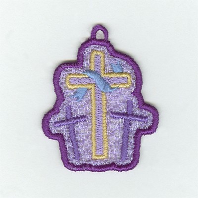 Cross Lace Charm Machine Embroidery Design