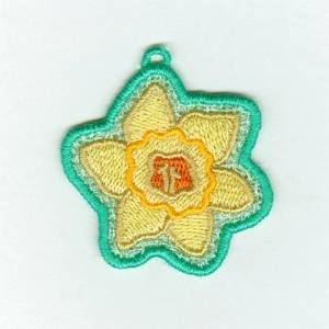 Picture of Daffodil Lace Charm Machine Embroidery Design