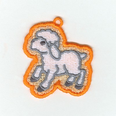 Lamb Lace Charm Machine Embroidery Design