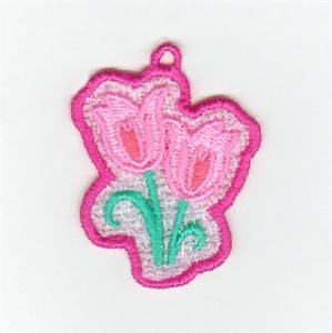 Picture of Tulip Lace Charm Machine Embroidery Design