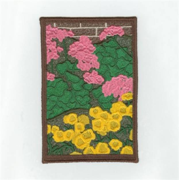 Picture of Garden Window Panel Machine Embroidery Design