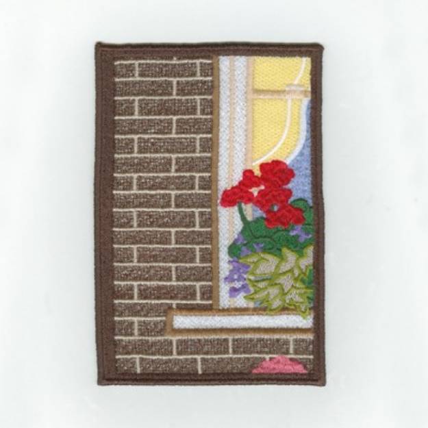Picture of House Window Panel Machine Embroidery Design