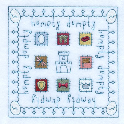 Humpty Dumpty Machine Embroidery Design