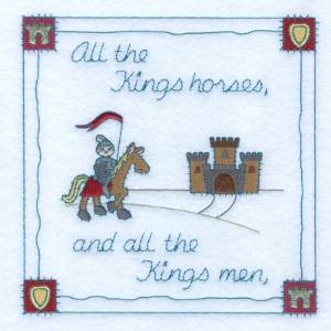 Picture of All the Kings Horses Machine Embroidery Design