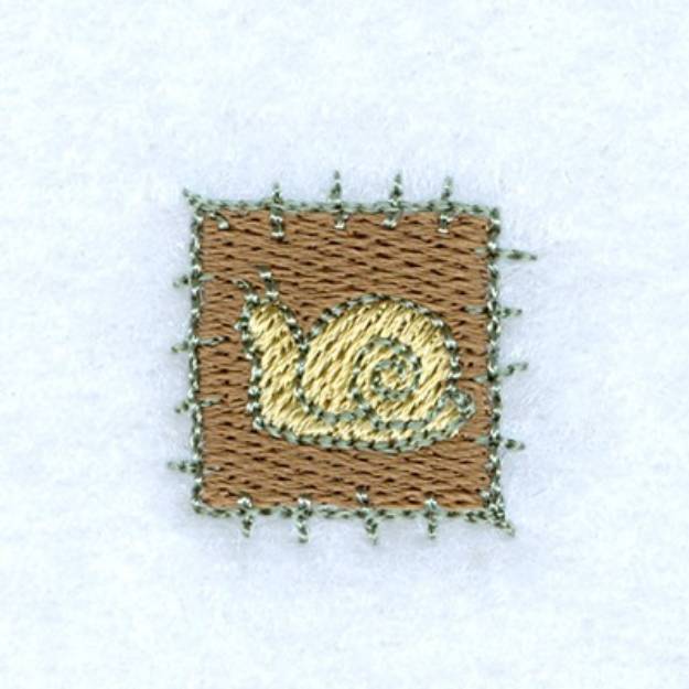 Picture of Snail Patch Machine Embroidery Design