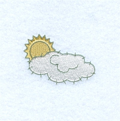 Sun and Cloud Machine Embroidery Design