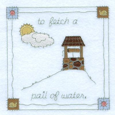 Pail Of Water Machine Embroidery Design