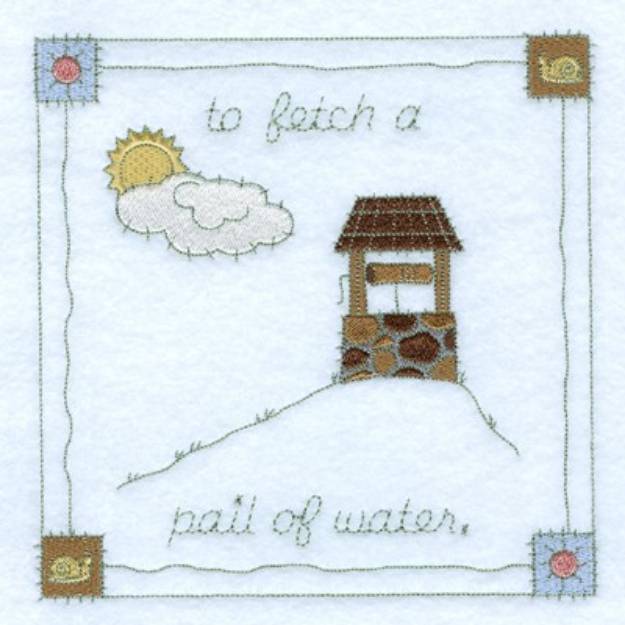 Picture of Pail Of Water Machine Embroidery Design