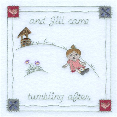 Jill Came Tumbling Machine Embroidery Design