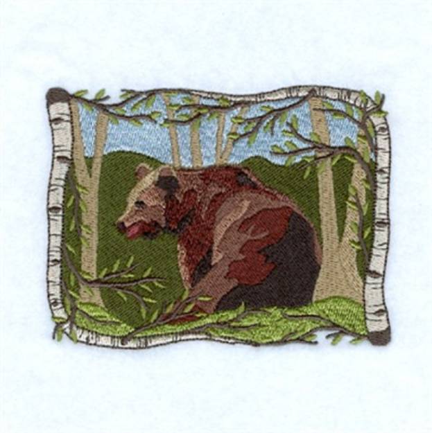 Picture of Woodland Bear Machine Embroidery Design