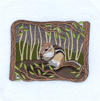 Woodland Chipmunk Machine Embroidery Design