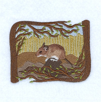 Woodland Mouse Machine Embroidery Design