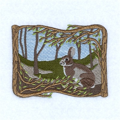 Woodland Rabbit Machine Embroidery Design