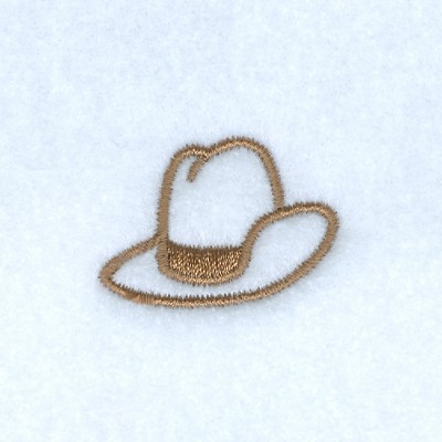 Western Hat Machine Embroidery Design