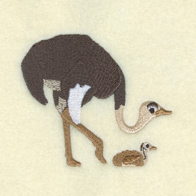 Ostrich  Baby Machine Embroidery Design
