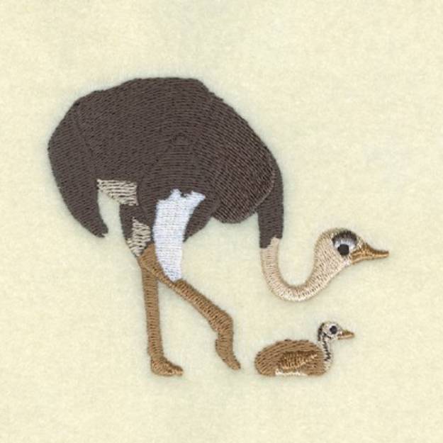 Picture of Ostrich  Baby Machine Embroidery Design