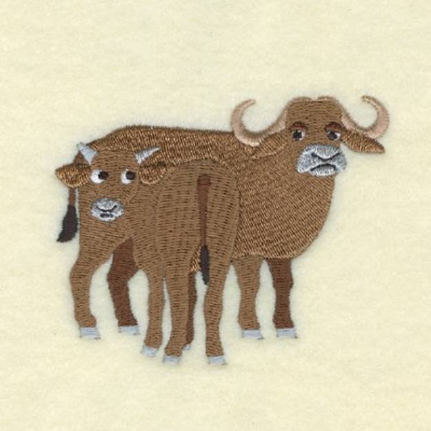 Picture of Water Buffalo Baby Machine Embroidery Design