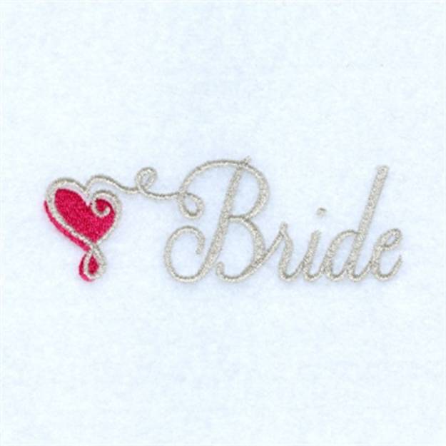 Picture of Bride Script Machine Embroidery Design