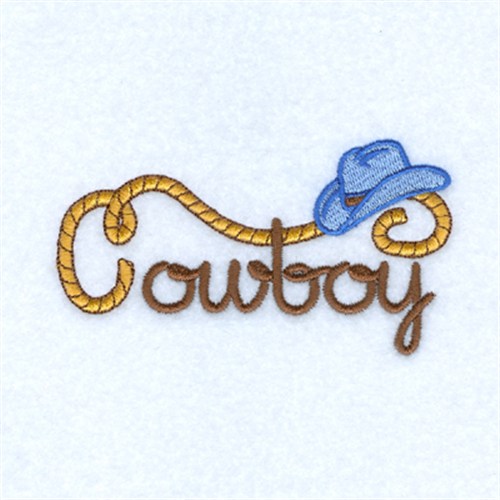 Cowboy Script Machine Embroidery Design