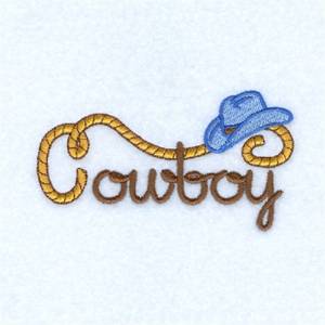 Picture of Cowboy Script Machine Embroidery Design
