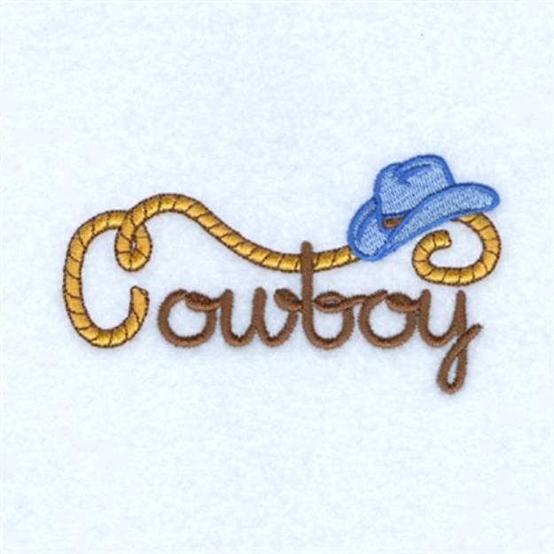 Picture of Cowboy Script Machine Embroidery Design