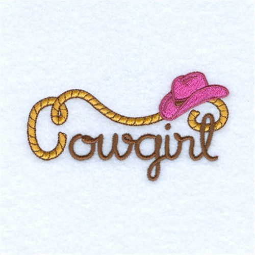 Cowgirl Script Machine Embroidery Design