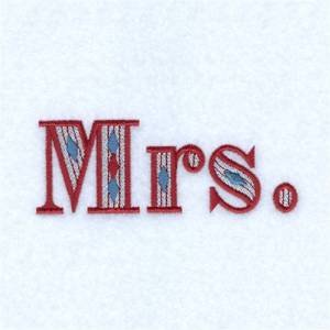 Picture of Pinstripe Mrs. Machine Embroidery Design