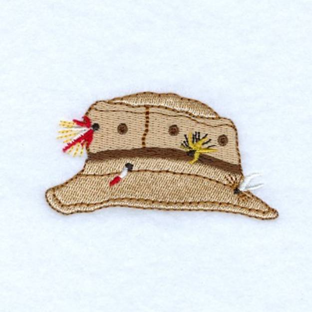 Picture of Fly Fishing Hat Machine Embroidery Design