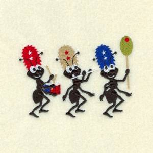 Picture of Ant Marching Band Machine Embroidery Design