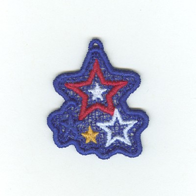 Stars Lace Charm Machine Embroidery Design