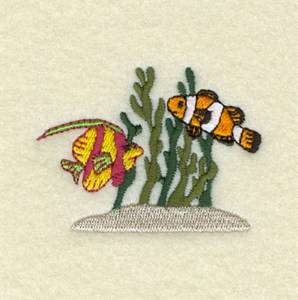 Picture of Fish And Seaweed Accent Machine Embroidery Design