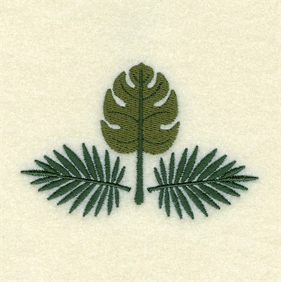 Palm Leave Accent Machine Embroidery Design