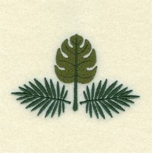 Picture of Palm Leave Accent Machine Embroidery Design