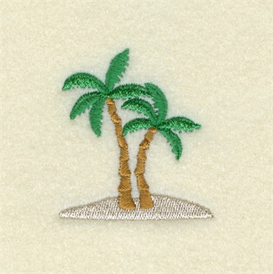 Palm Tree Accent Machine Embroidery Design