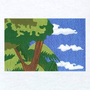 Picture of Tropical Beach Panel 1 Machine Embroidery Design