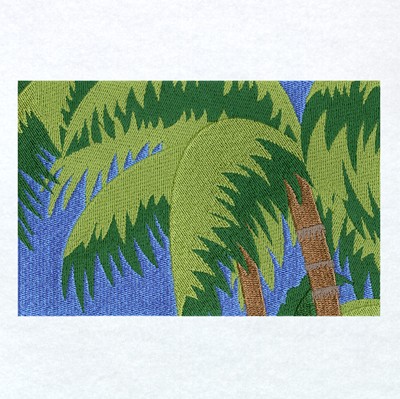 Tropical Beach Panel 3 Machine Embroidery Design