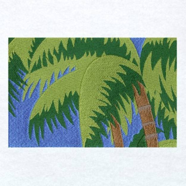 Picture of Tropical Beach Panel 3 Machine Embroidery Design