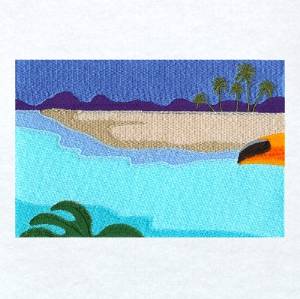 Picture of Tropical Beach Panel 5 Machine Embroidery Design