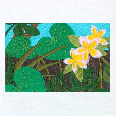 Tropical Beach Panel 7 Machine Embroidery Design